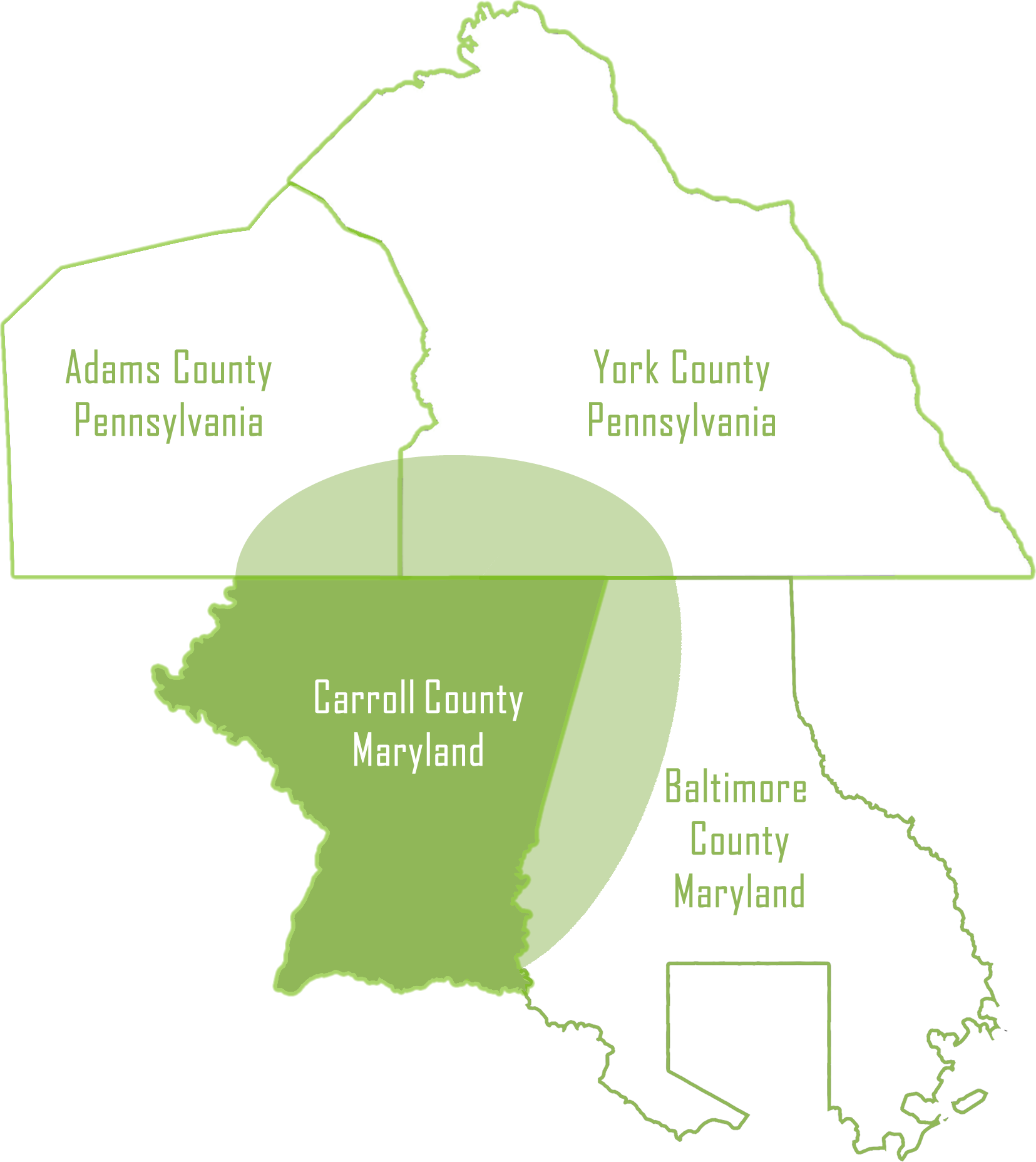 4 county map